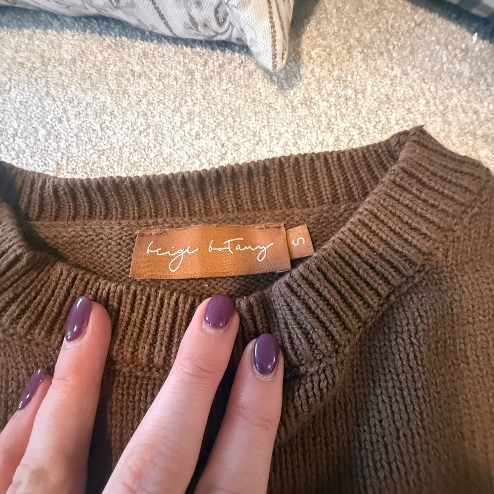 Brown 'New York' Sweater long sleeve from Beige Botany - Picture 3 of 6